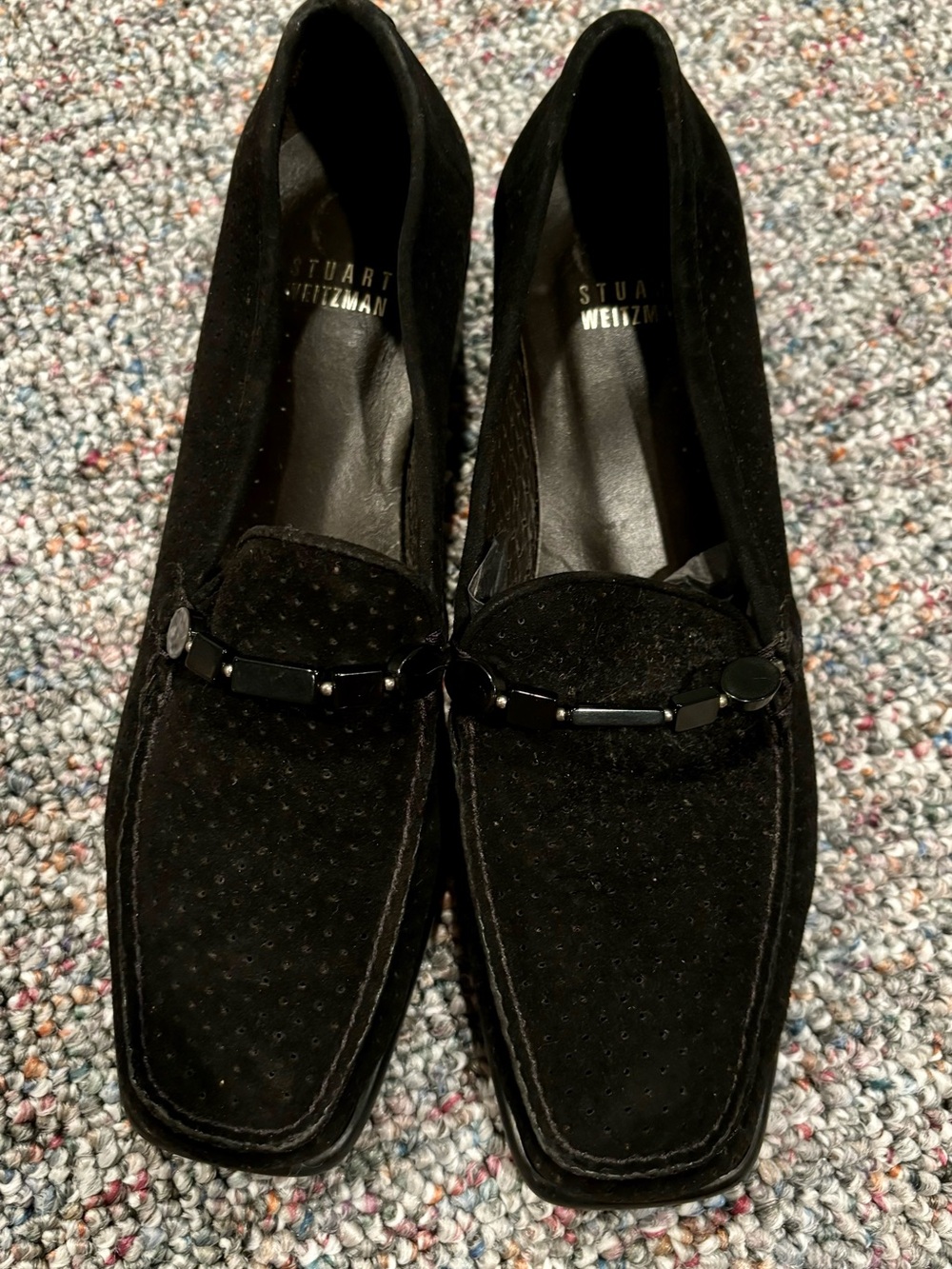 Stuart Weitzman Black Suede women’s Loafers size 7.5